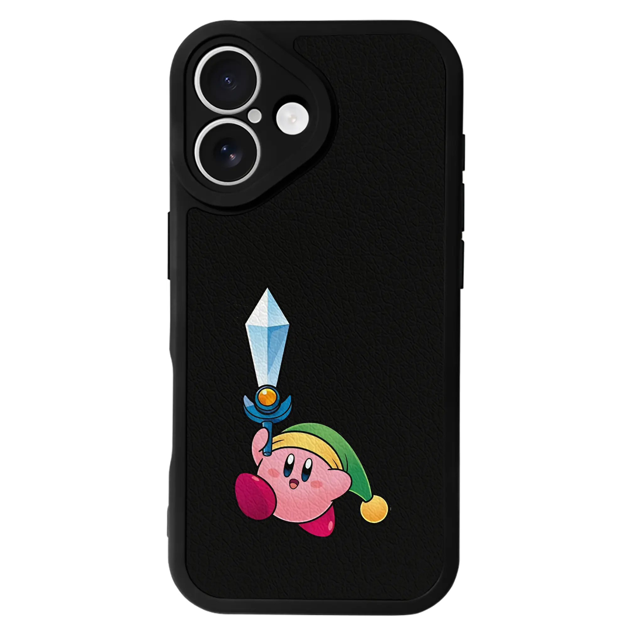 星のカービィ グッズ カービィ - IPhone 16シリーズ対応 ・ シリコンスマホケース ・ レザー調 ・ 高精度フィット ・ 耐衝撃 ・ ワイヤレス充電対応 ・ 精密カット